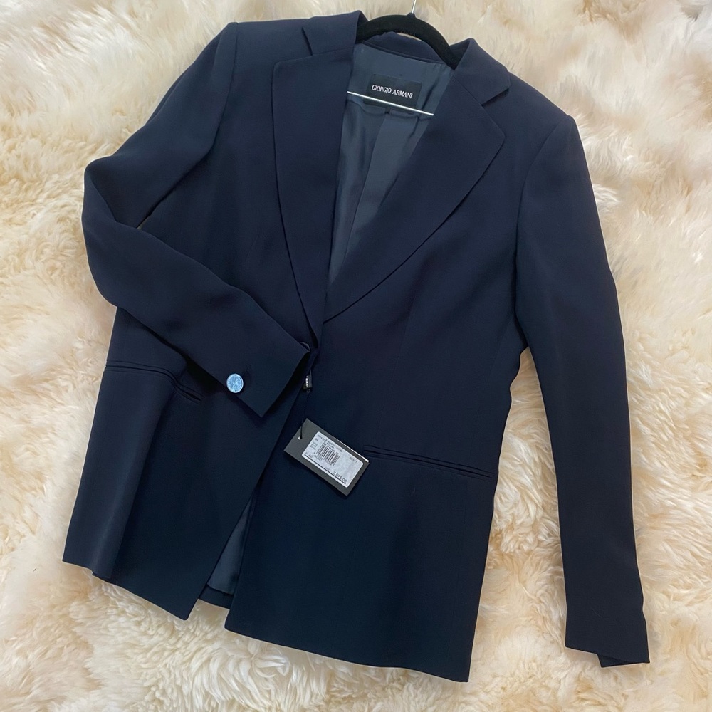 Giorgio Armani: Single Breasted Cady Jacket Italy Size 46 / US Size 10